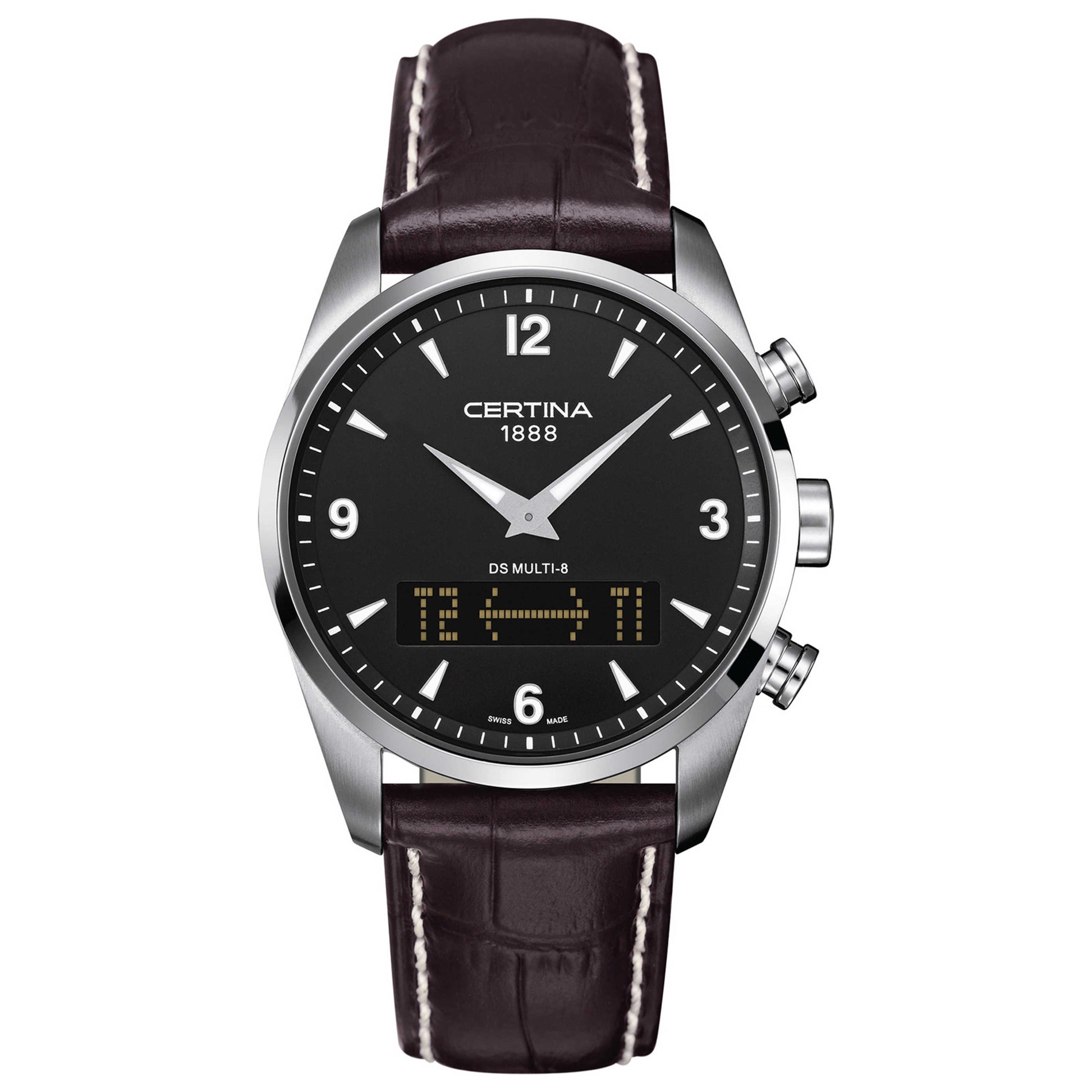 Front view of Certina DS Multi-8 Men's Swiss Quartz (Battery-Powered) Watch C020-419-16-057-00