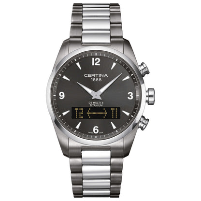 Front view of Certina DS Multi-8 Men's Swiss Quartz (Battery-Powered) Watch C020-419-44-087-00