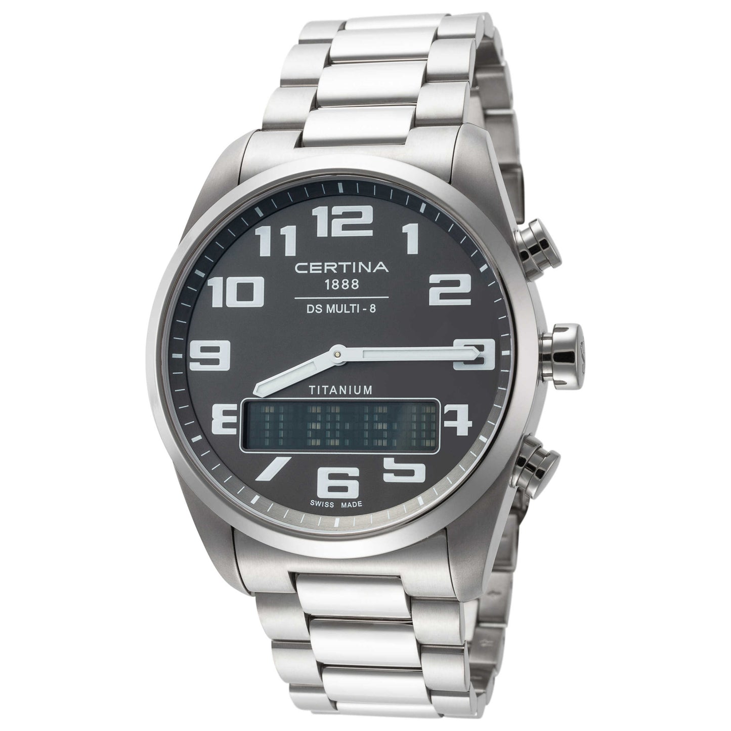 Front view of Certina DS Multi-8 Men's Quartz Watch C0204194408201