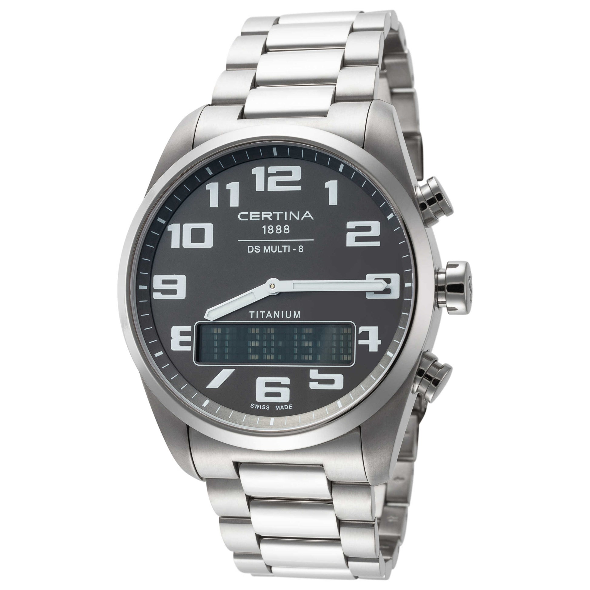 Front view of Certina DS Multi-8 Men's Quartz Watch C0204194408201