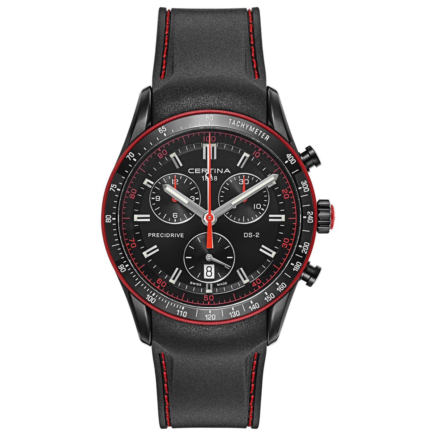 Front view of Certina DS 2 Men's Swiss Quartz (Battery-Powered) Watch C024-447-17-051-33