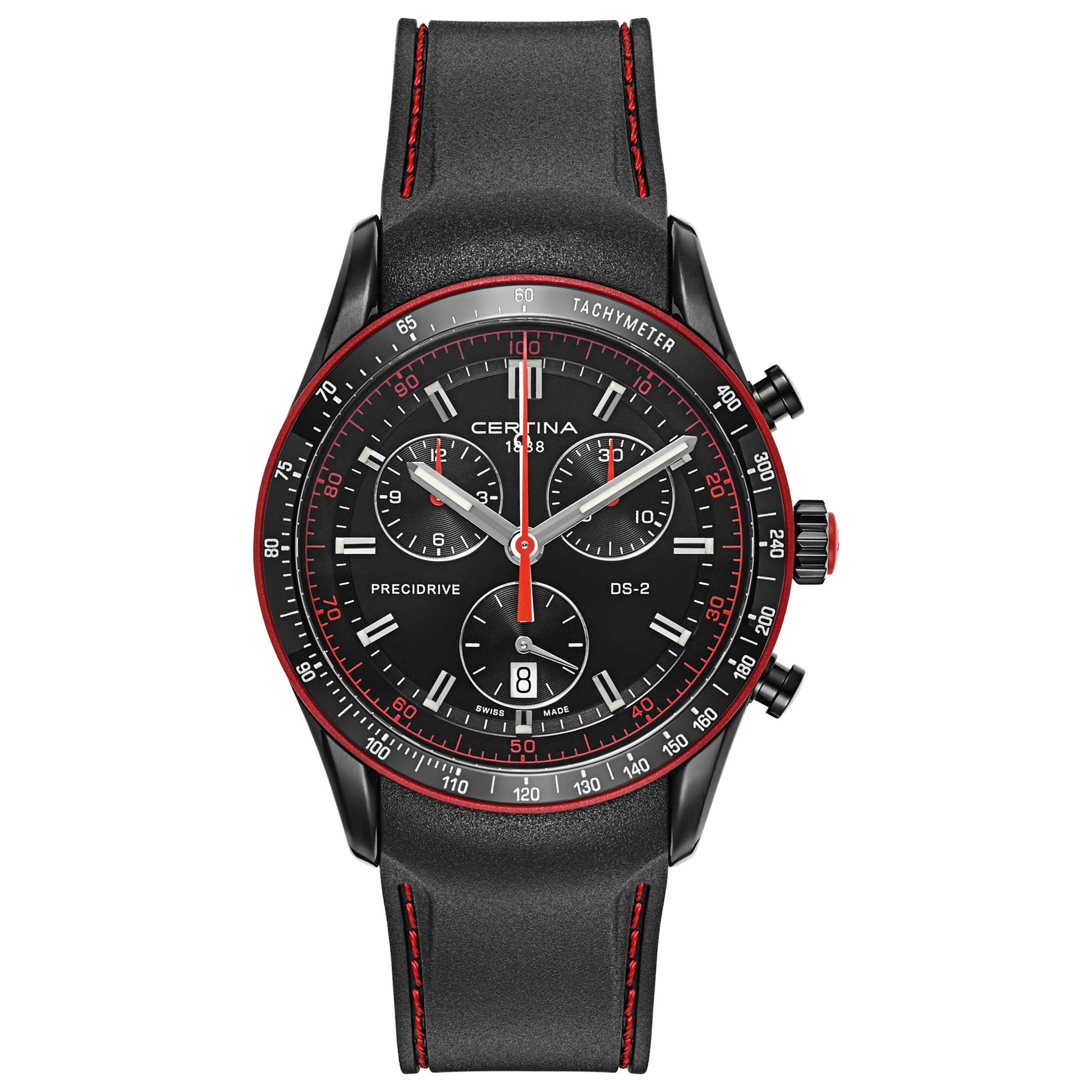 Front view of Certina DS 2 Men's Swiss Quartz (Battery-Powered) Watch C024-447-17-051-33