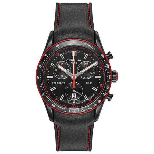 Front view of Certina DS 2 Men's Swiss Quartz (Battery-Powered) Watch C024-447-17-051-33