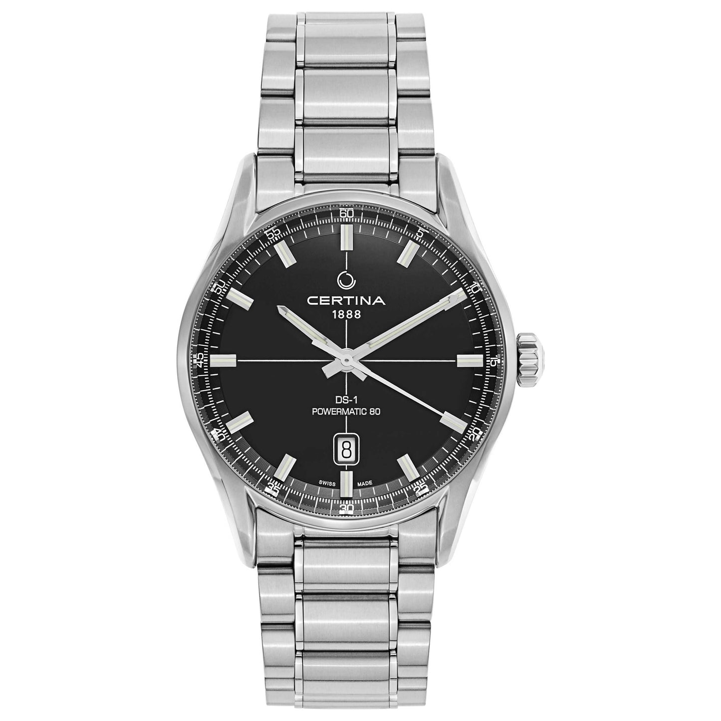 Front view of Certina DS 1 Men's Automatic Watch C029-407-11-051-00