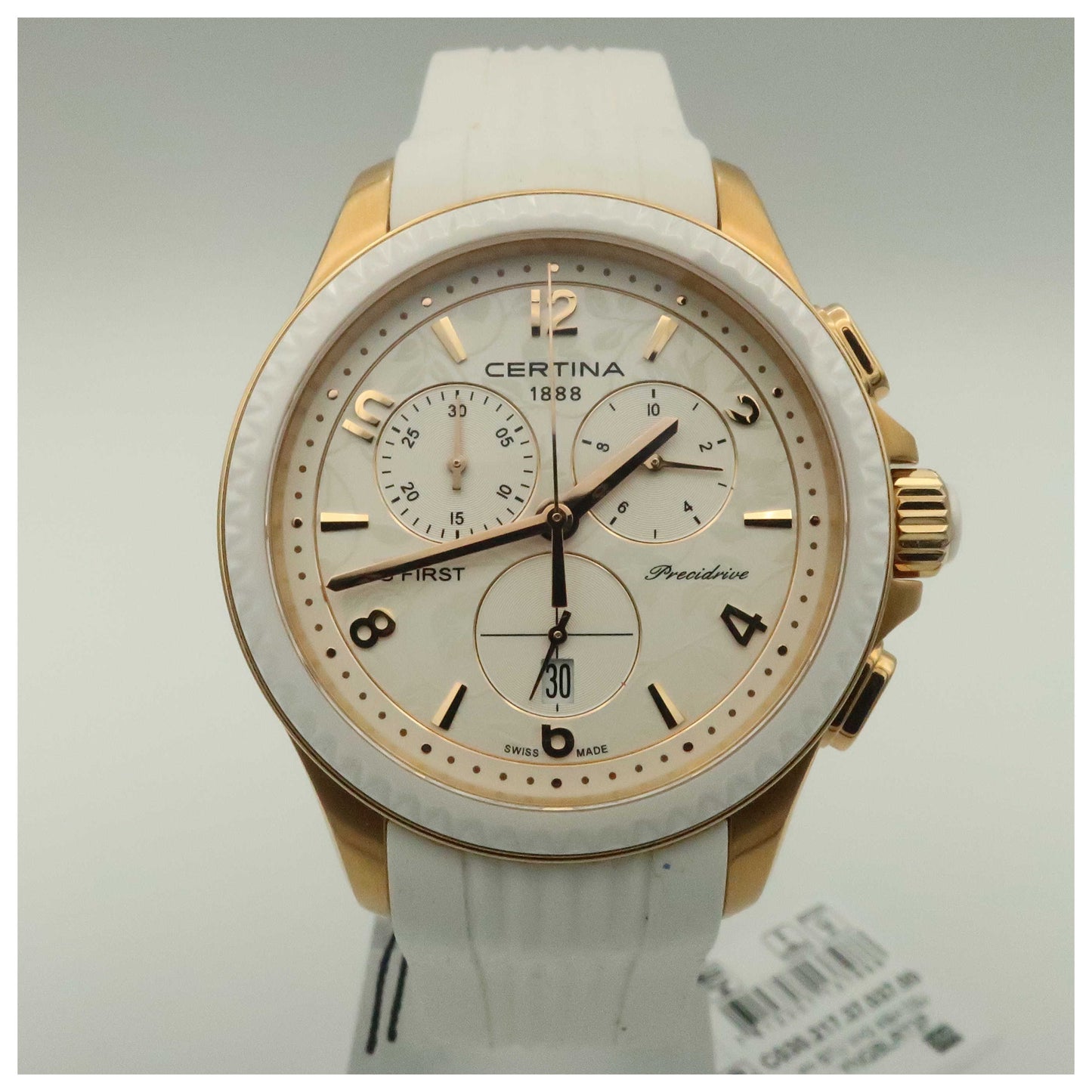 Front view of Certina DS First Women's Swiss Quartz (Battery-Powered) Watch C030-217-37-03700-PO