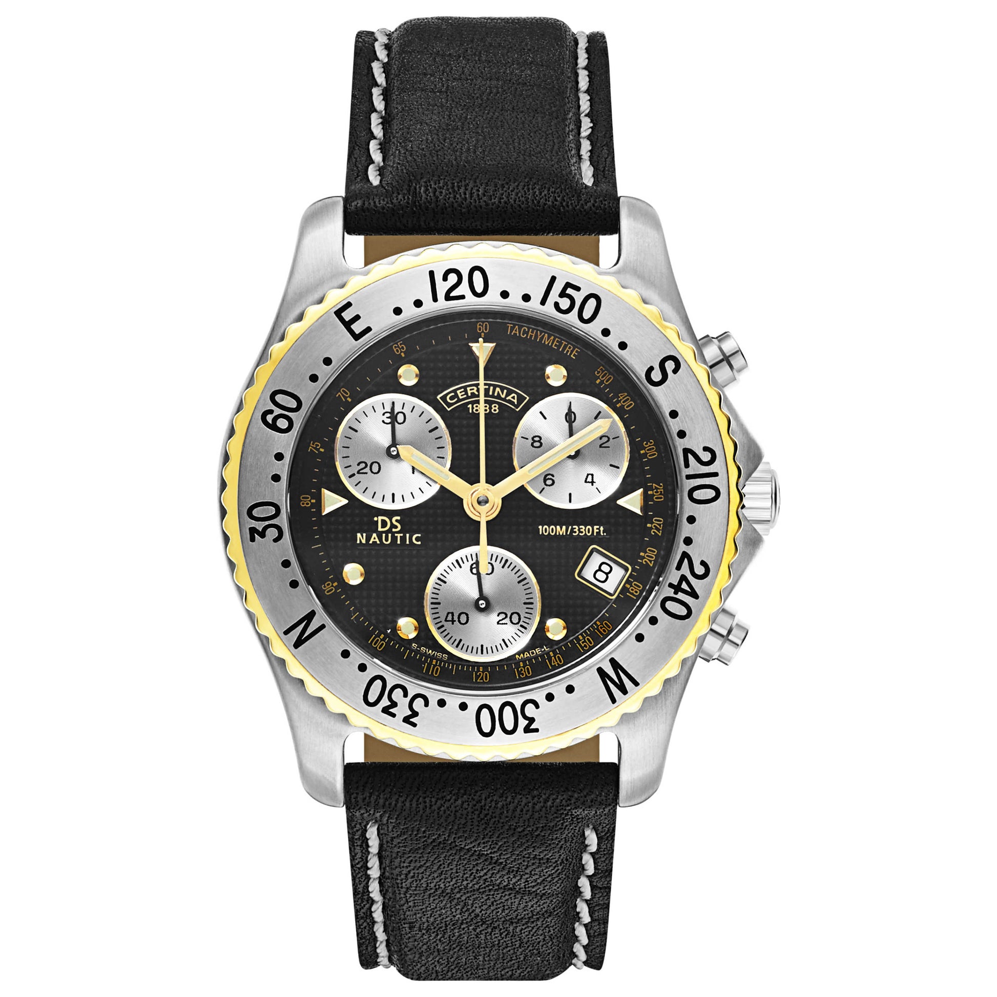 Front view of Certina DS Nautic Men's Swiss Quartz (Battery-Powered) Watch C542-7018-44-61