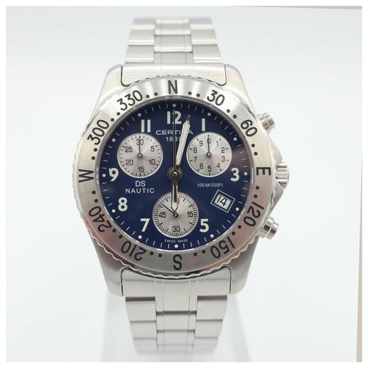 Front view of Certina DS Nautic Men's Swiss Quartz (Battery-Powered) Watch C542-7118-42-52-SD