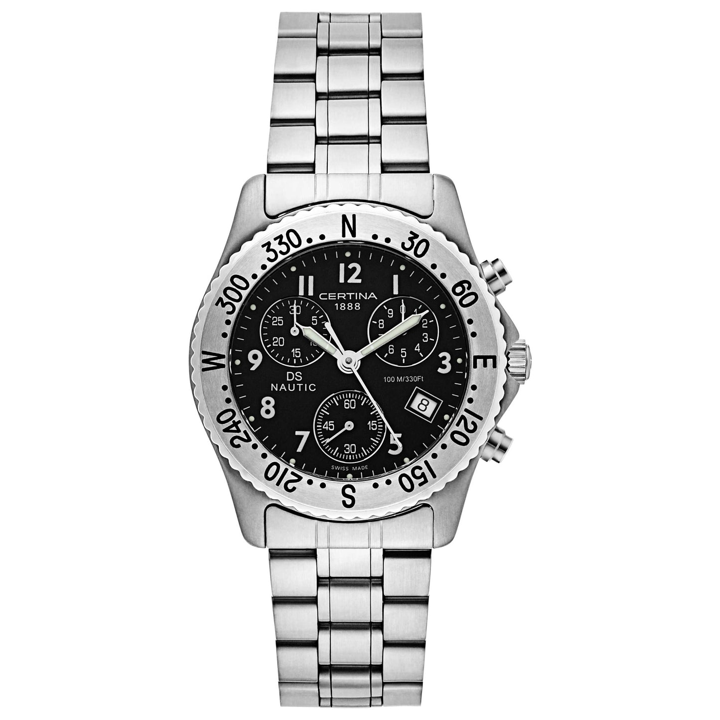 Front view of Certina DS Nautic Men's Swiss Quartz (Battery-Powered) Watch C542-7118-42-69