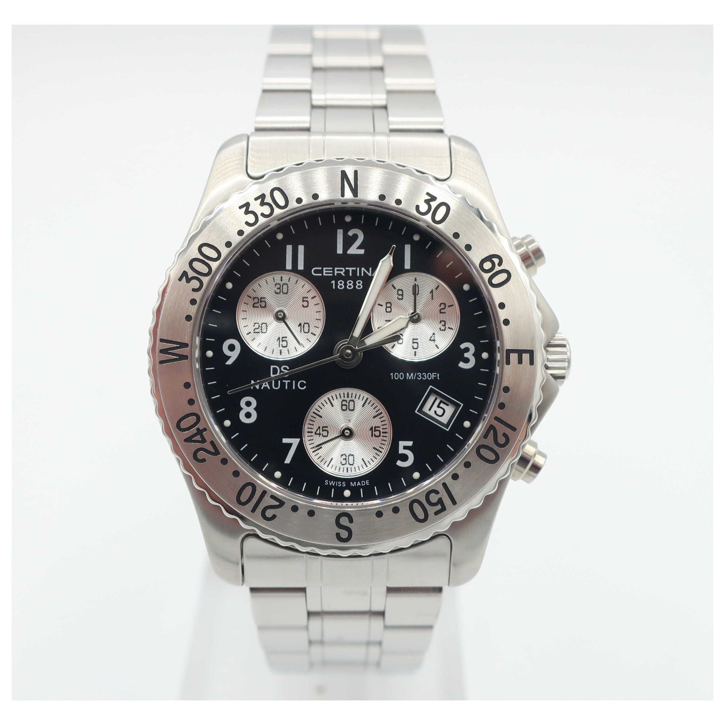 Front view of Certina DS Nautic Men's Swiss Quartz (Battery-Powered) Watch C542-7118-42-92-SD