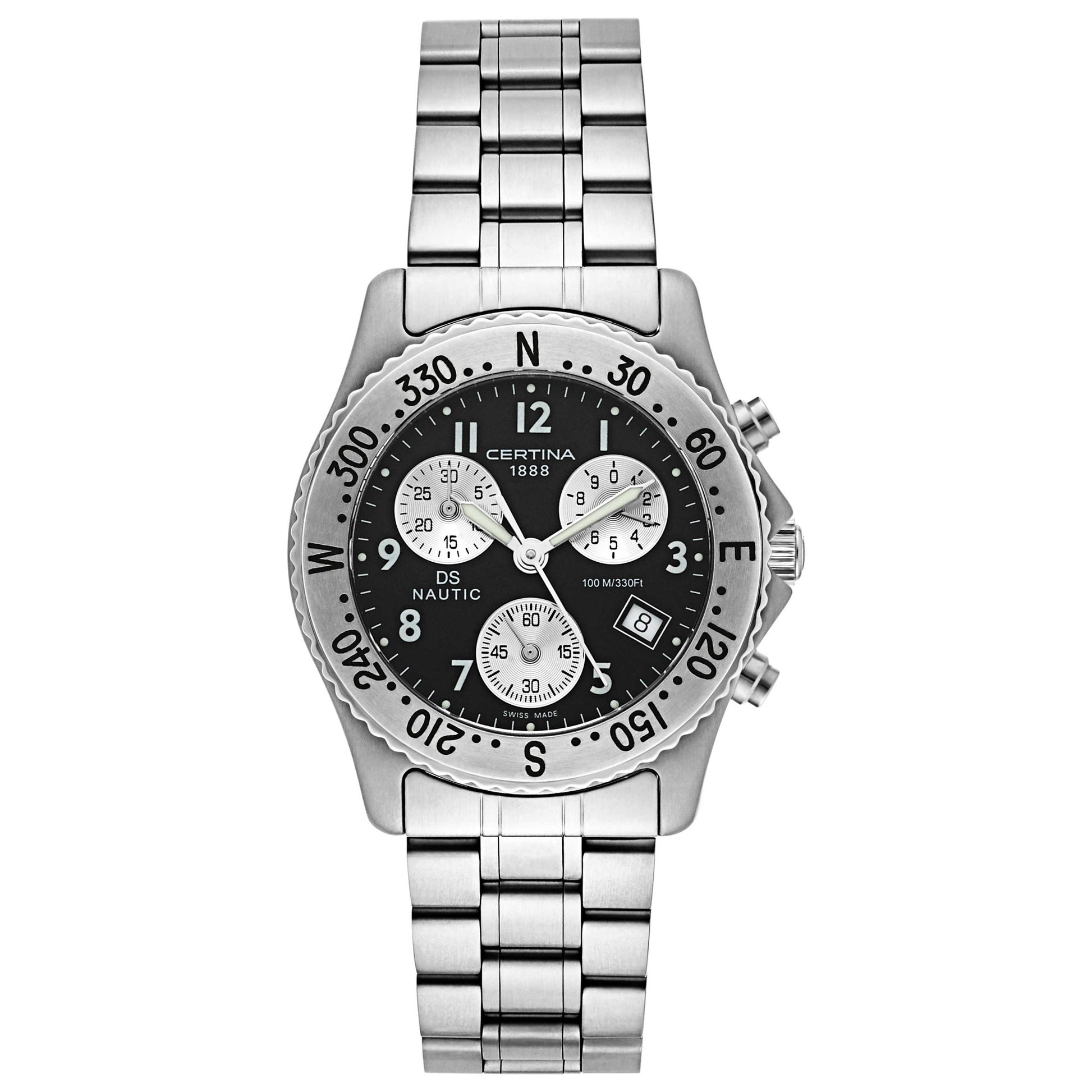 Front view of Certina DS Nautic Men's Swiss Quartz (Battery-Powered) Watch C542-7118-42-92