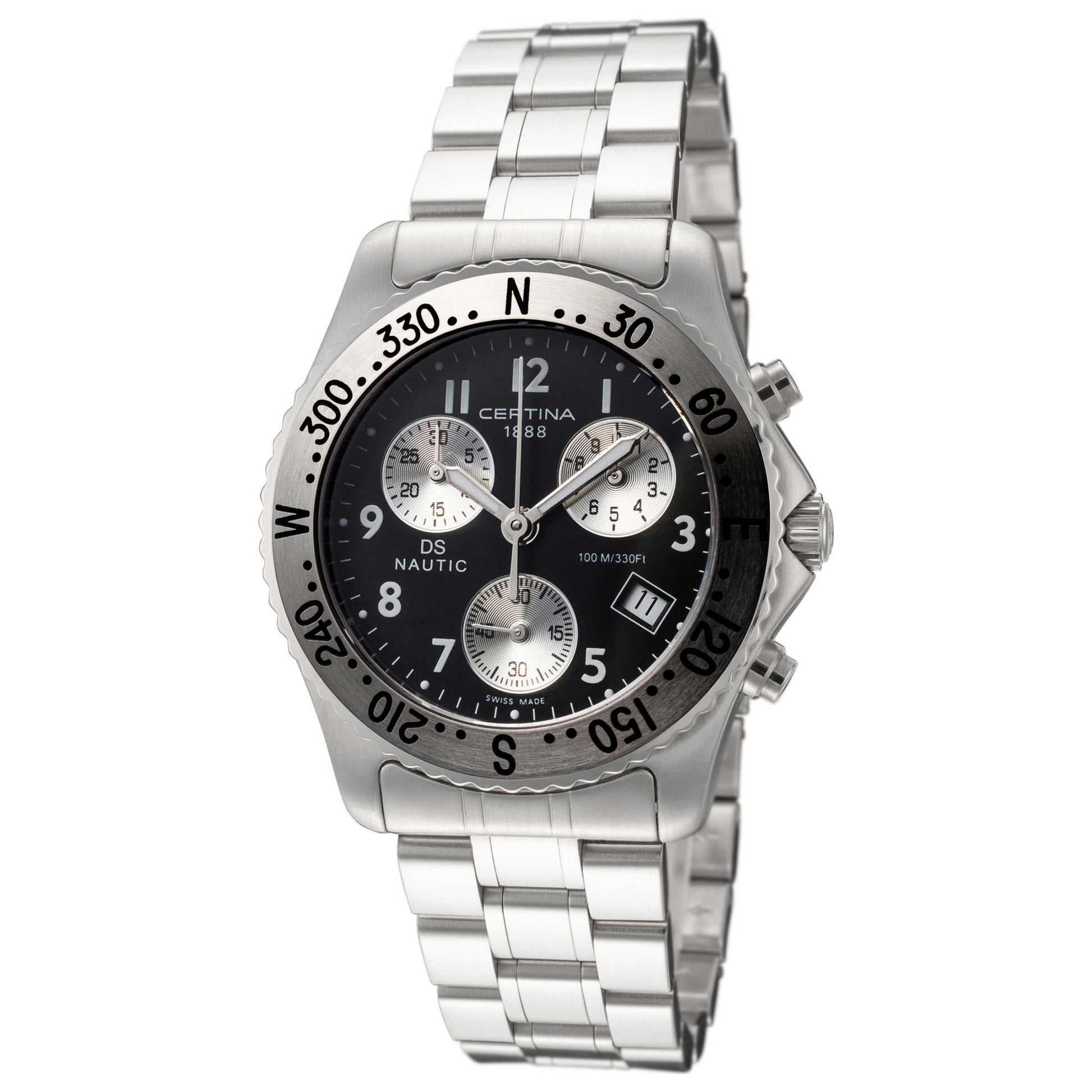 Front view of Certina DS Nautic Men's Quartz Watch C54271184292