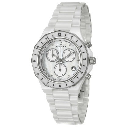 Front view of Skagen Ceramic Women's Quartz Watch C913SWXC