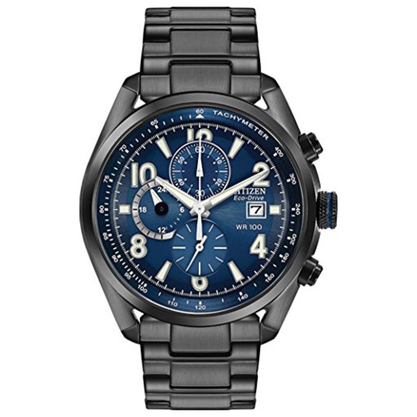 Front view of Citizen Chandler Men's Solar Powered Quartz Eco-Drive Watch CA0365-54L