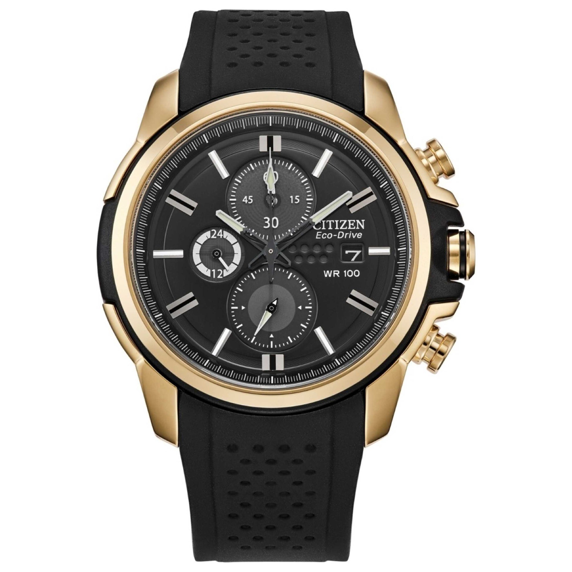 Front view of Citizen Sport Men's Solar Powered Quartz Eco-Drive Watch CA0422-01E