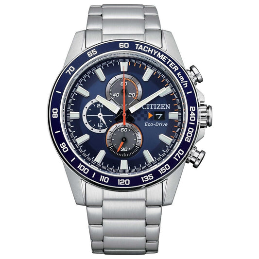 Front view of Citizen Weekender Men's Solar Powered Quartz Eco-Drive Watch CA0781-50L