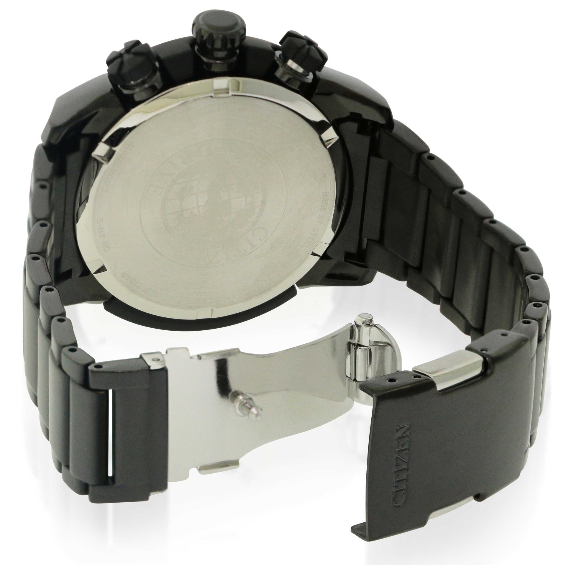 Back view of Citizen Ecosphere Men's Solar Powered Quartz Eco-Drive Watch CA4184-81E