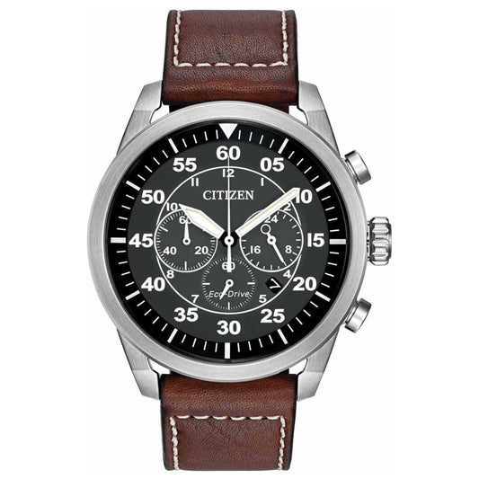 Front view of Citizen Avion Men's Solar Watch CA4210-24E