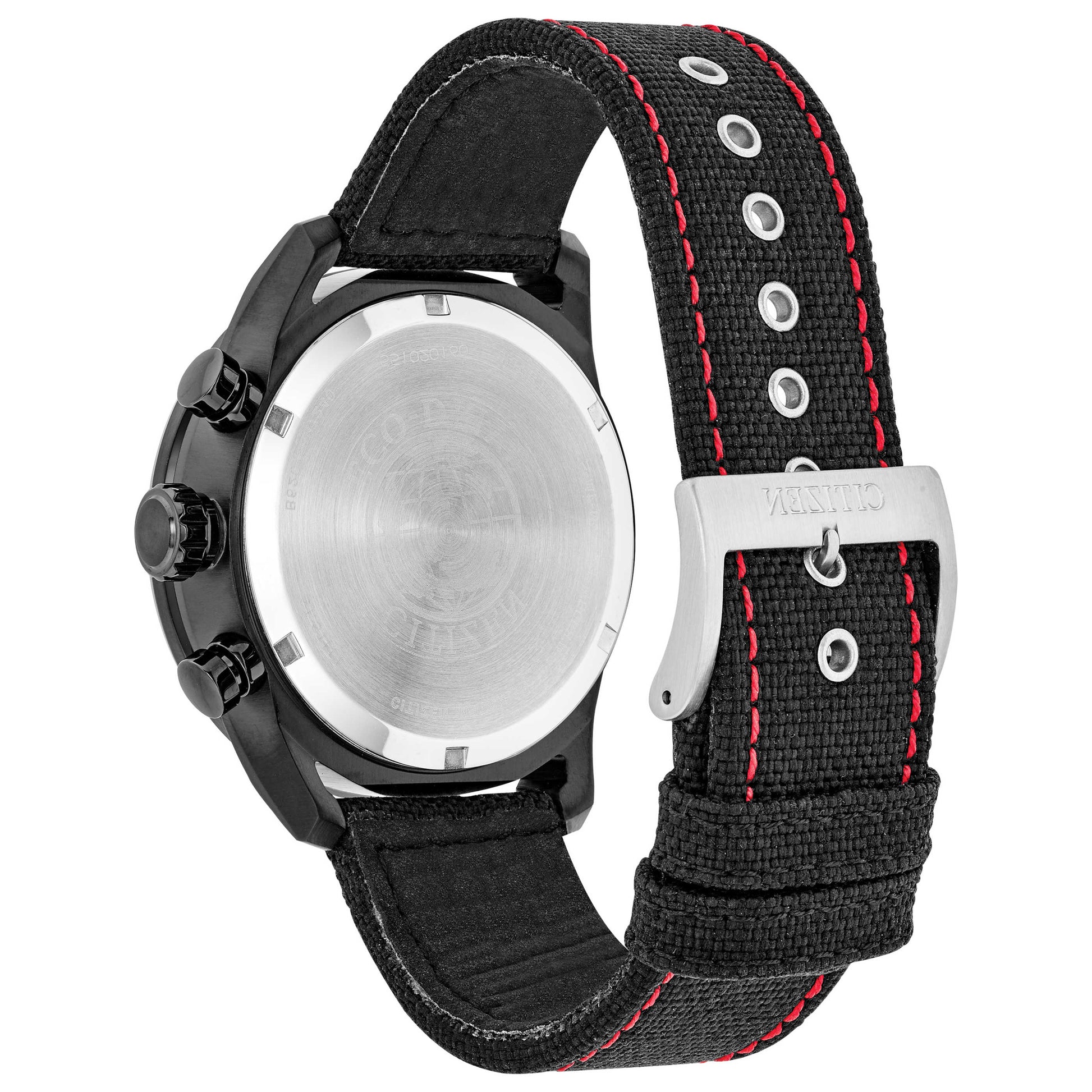 Left view of Citizen Avion Men's Solar Powered Quartz Eco-Drive Watch CA4215-12E