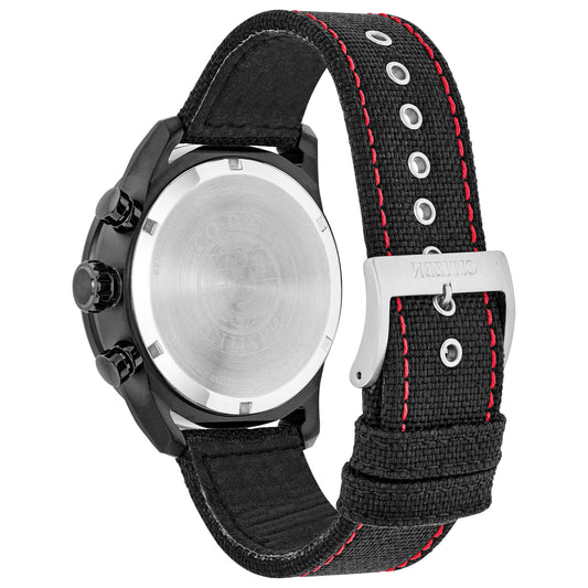 Left view of Citizen Avion Men's Solar Powered Quartz Eco-Drive Watch CA4215-12E