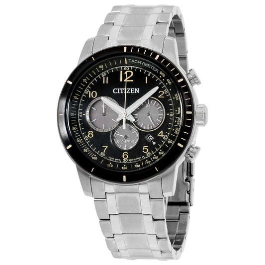 Front view of Citizen BRYCEN Men's Solar Powered Quartz Eco-Drive Watch CA4358-58E