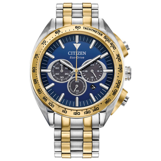 Front view of Citizen Carson Men's Solar Powered Quartz Eco-Drive Watch CA4544-53L