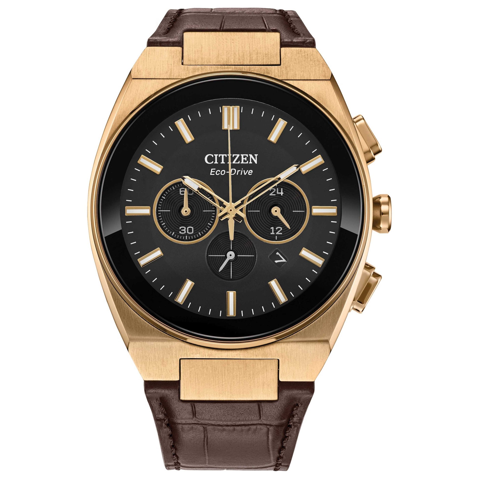 Front view of Citizen Axiom Men's Solar Powered Quartz Eco-Drive Watch CA4583-01E