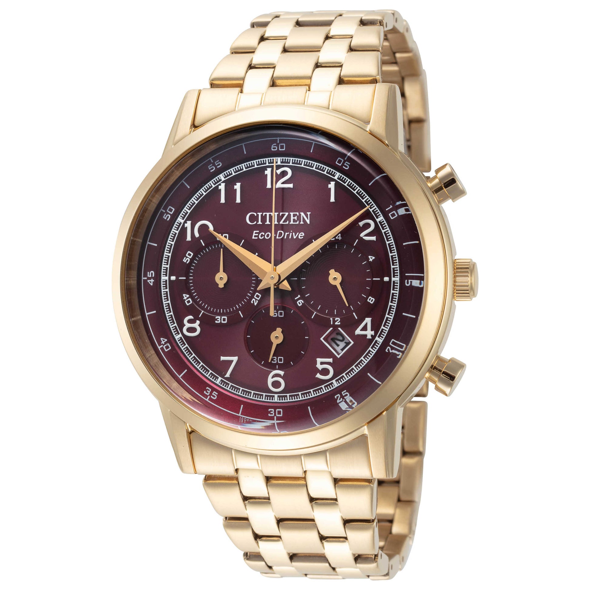 Front view of Citizen Classic Men's Solar Powered Quartz Eco-Drive Watch CA4632-58X