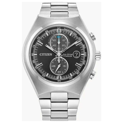 Front view of Citizen Brycen Men's Solar Powered Quartz Eco-Drive Watch CA7090-52E