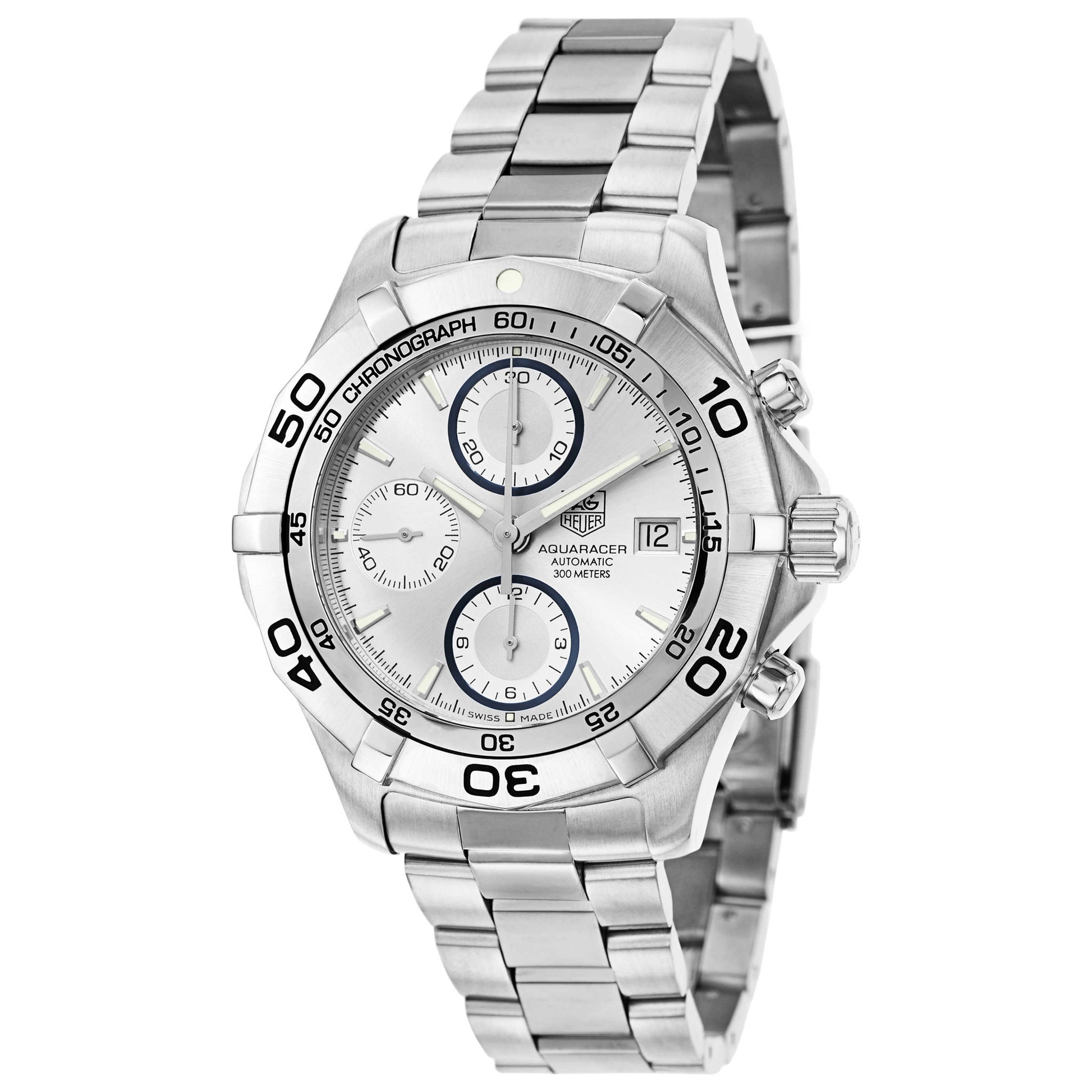 Front view of Tag Heuer Aquaracer Men's Automatic Watch CAF2111-BA0809