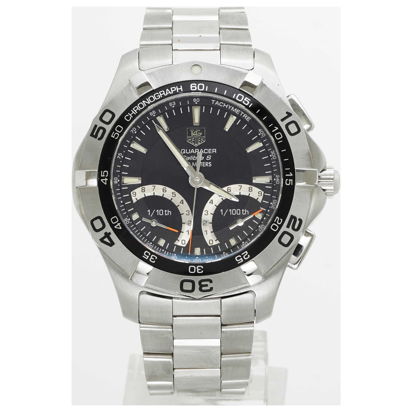 Front view of Tag Heuer Aquaracer Men's Swiss Kinetic Powered/Autoquartz Watch CAF7010-BA0815-PO