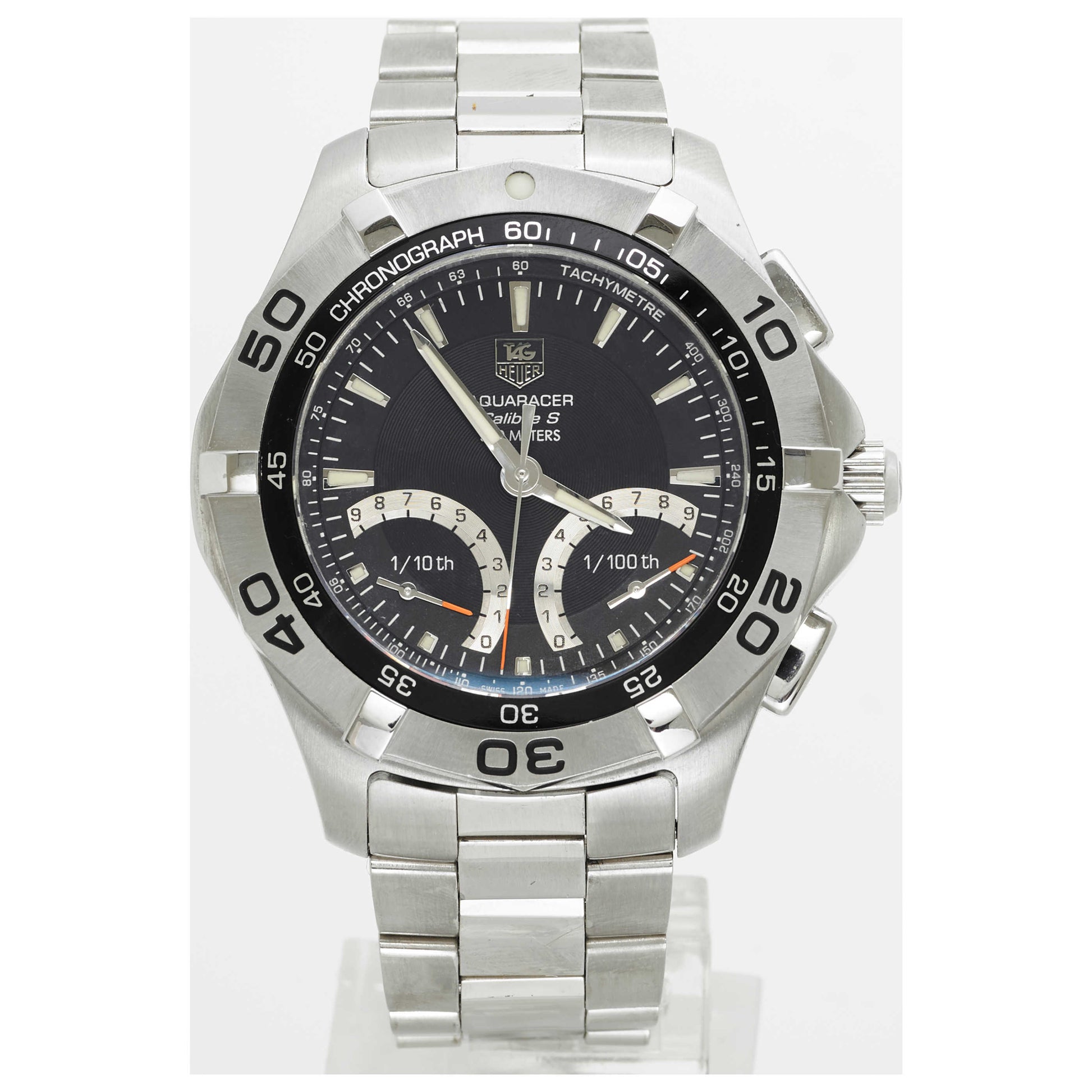 Front view of Tag Heuer Aquaracer Men's Swiss Kinetic Powered/Autoquartz Watch CAF7010-BA0815-PO