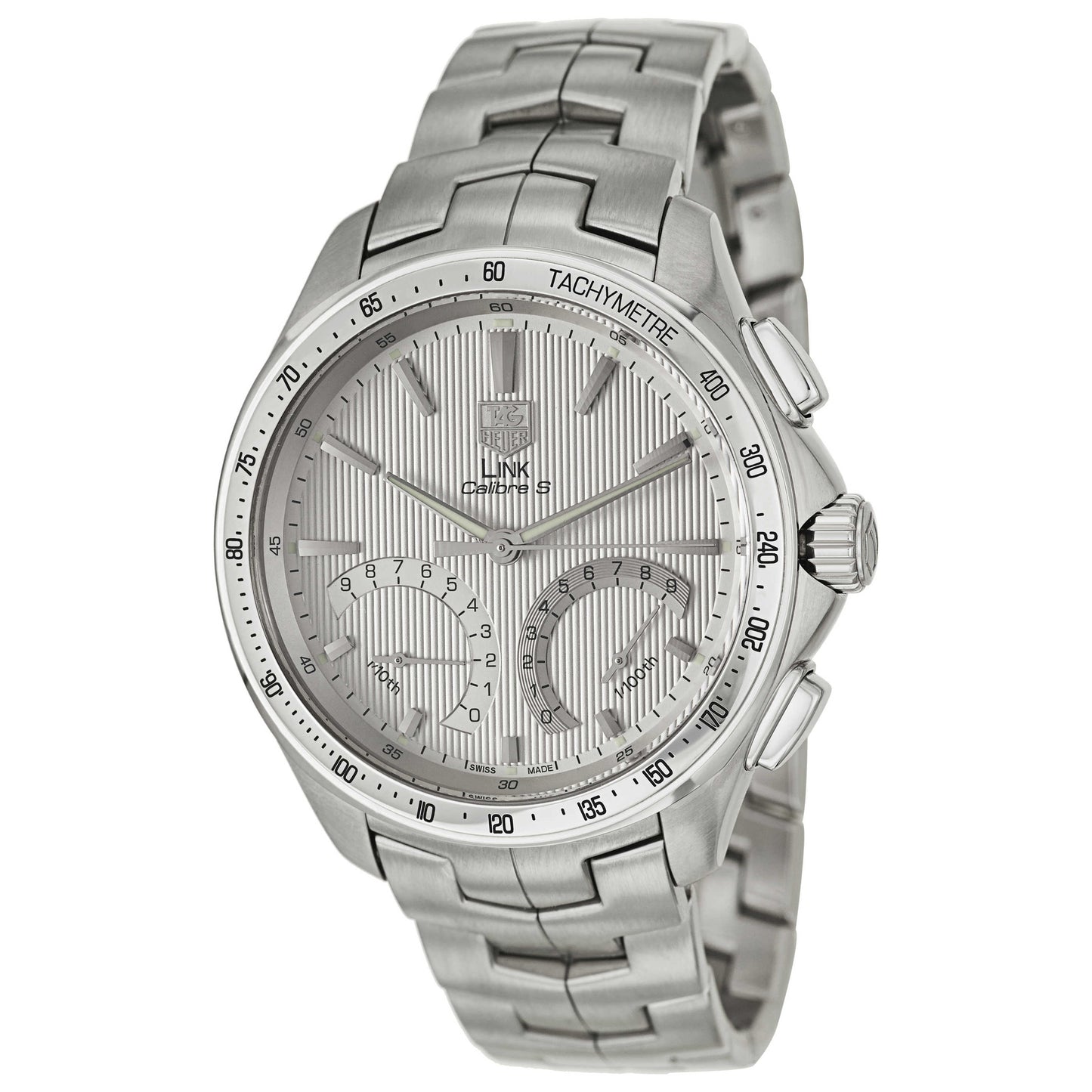 Front view of Tag Heuer Link Men's Swiss Electro-Mechanical Quartz Watch CAT7011-BA0952