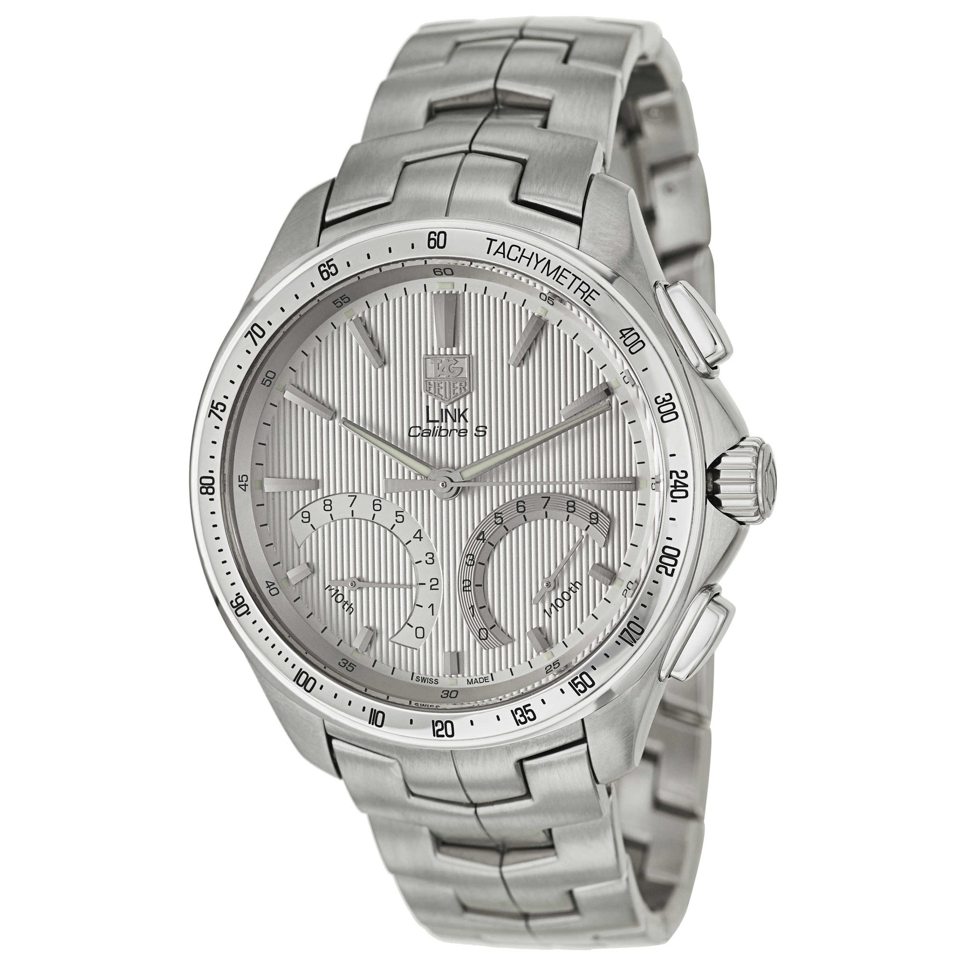 Front view of Tag Heuer Link Men's Swiss Electro-Mechanical Quartz Watch CAT7011-BA0952