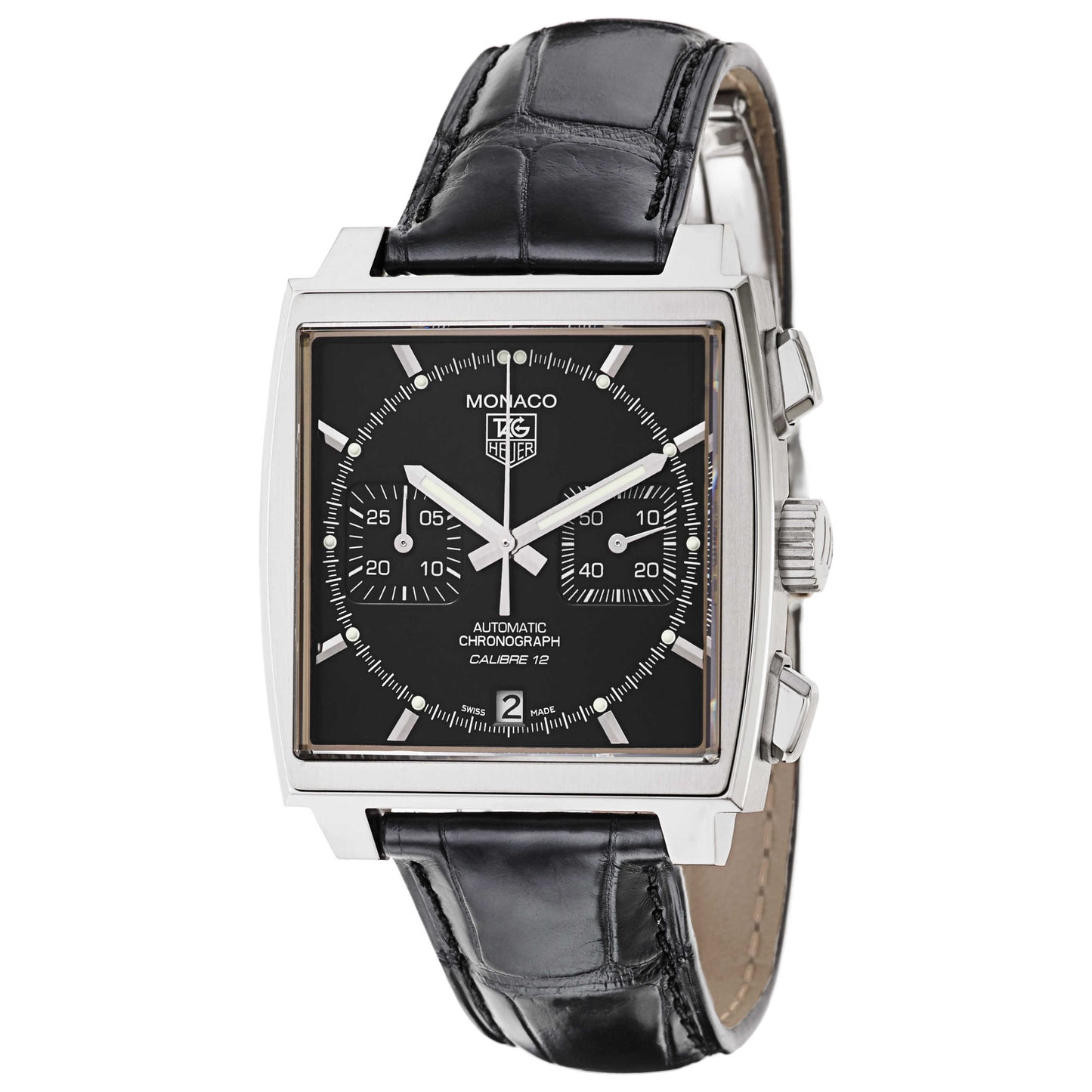 Front view of Tag Heuer Monaco Men's Automatic Watch CAW2110-FC6177