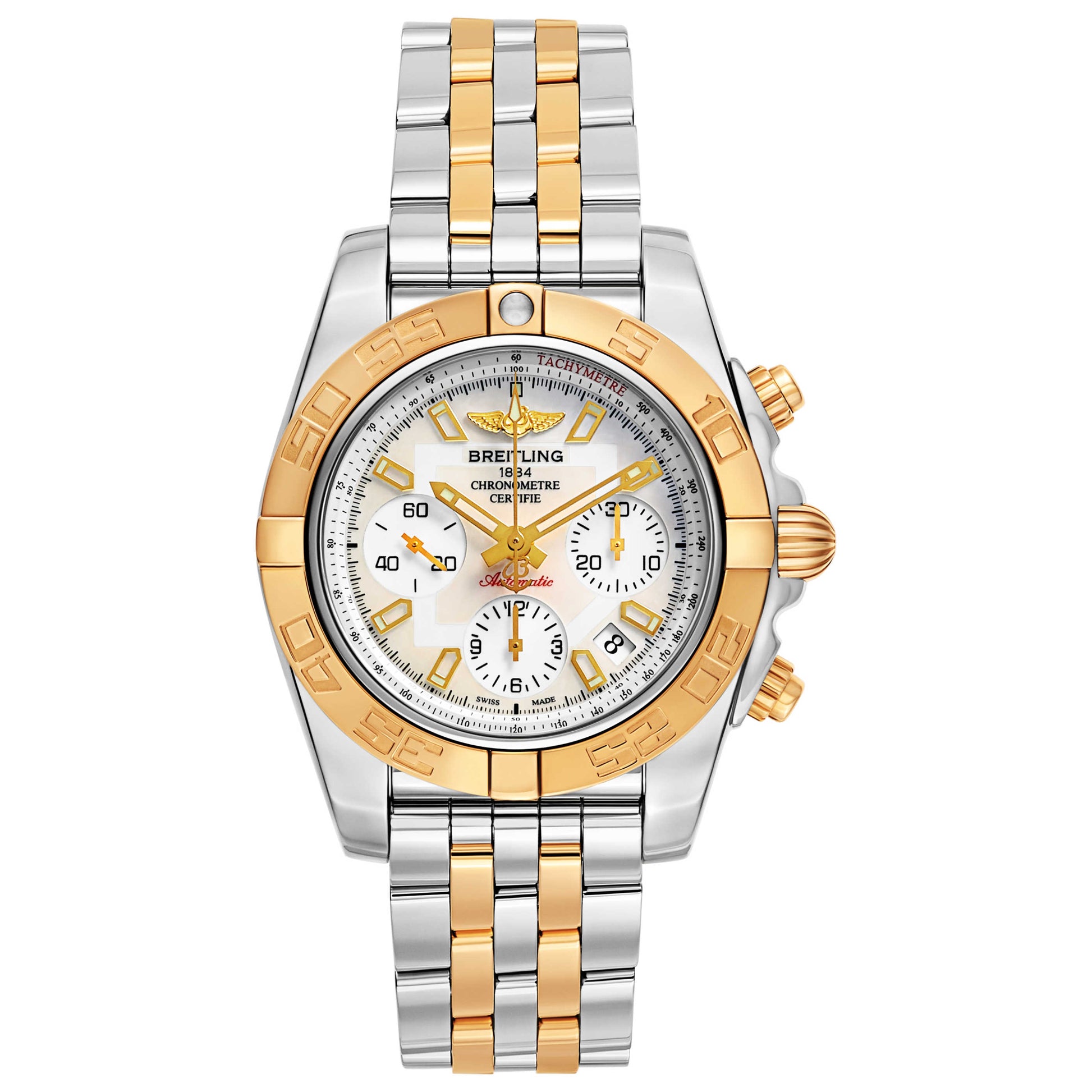 Front view of Breitling Chronomat Men's Automatic Watch CB0140Y2-A743-366C