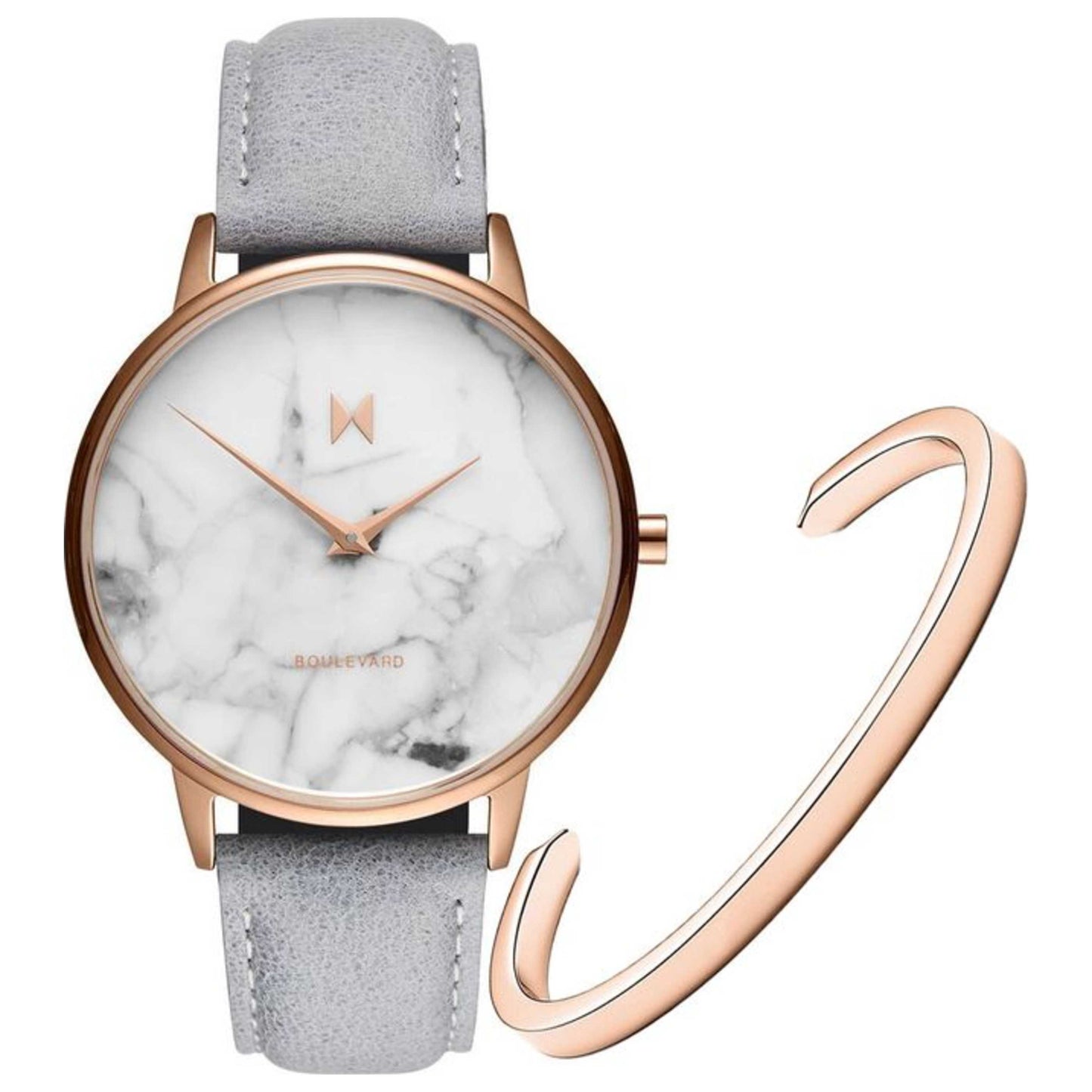 Front view of MVMT Boulevard Women's Quartz Watch CBX-MBLRG