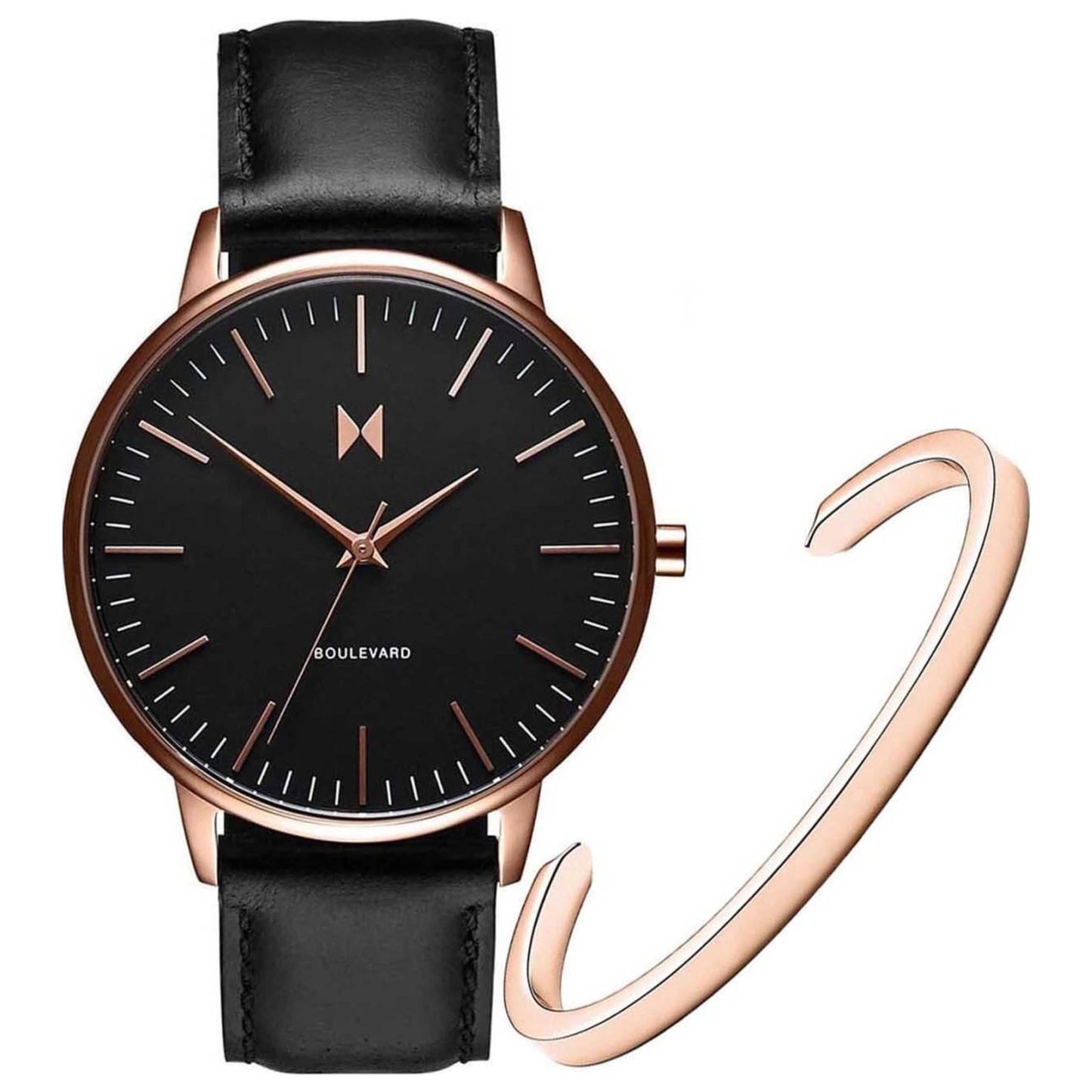 Front view of MVMT Boulevard Women's Quartz Watch CBX-SMRG