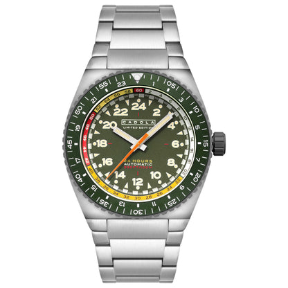 Front view of Cadola Dog Leg Men's Automatic Watch CD-1030-22