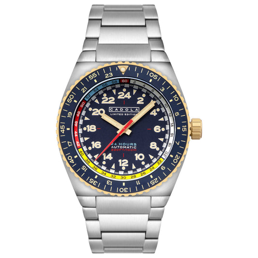 Front view of Cadola Dog Leg Men's Automatic Watch CD-1030-33