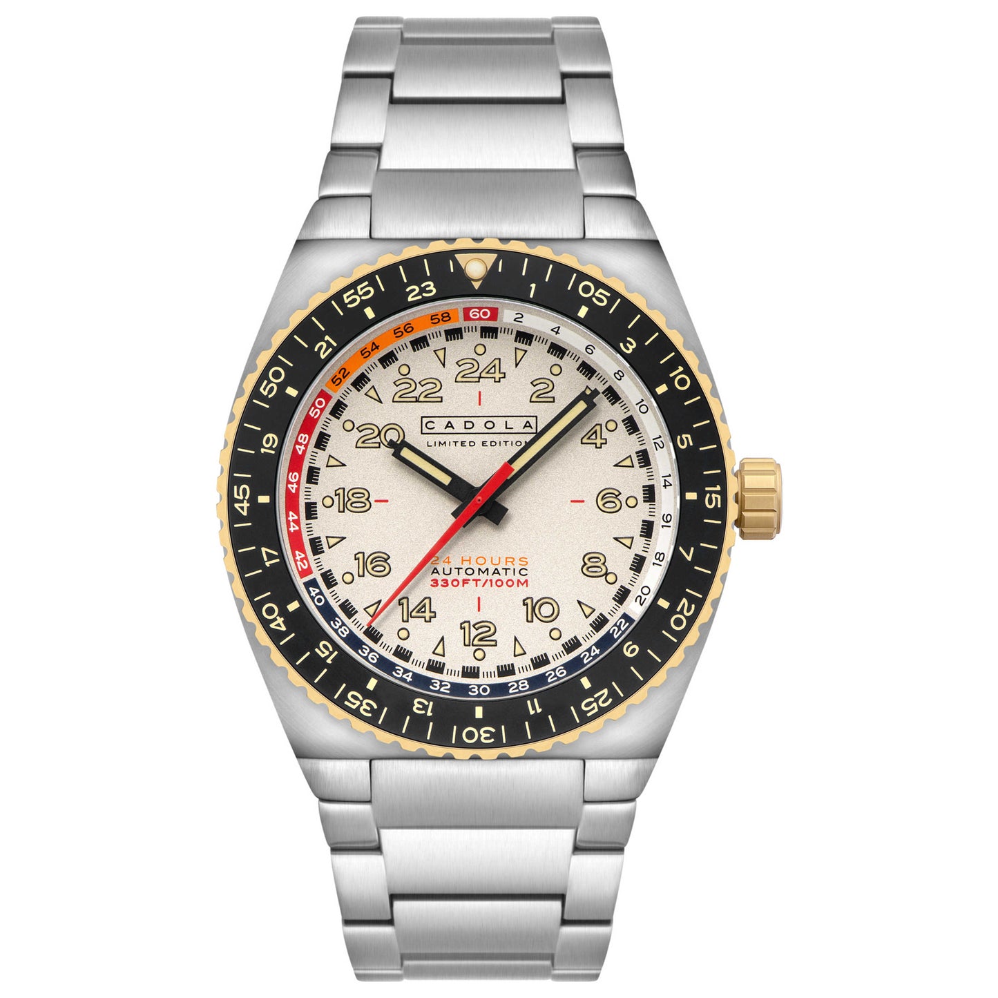 Front view of Cadola Dog Leg Men's Automatic Watch CD-1030-44