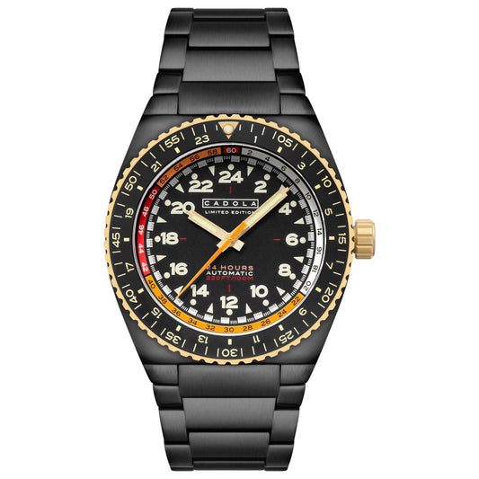 Front view of Cadola Dog Leg Men's Automatic Watch CD-1030-55