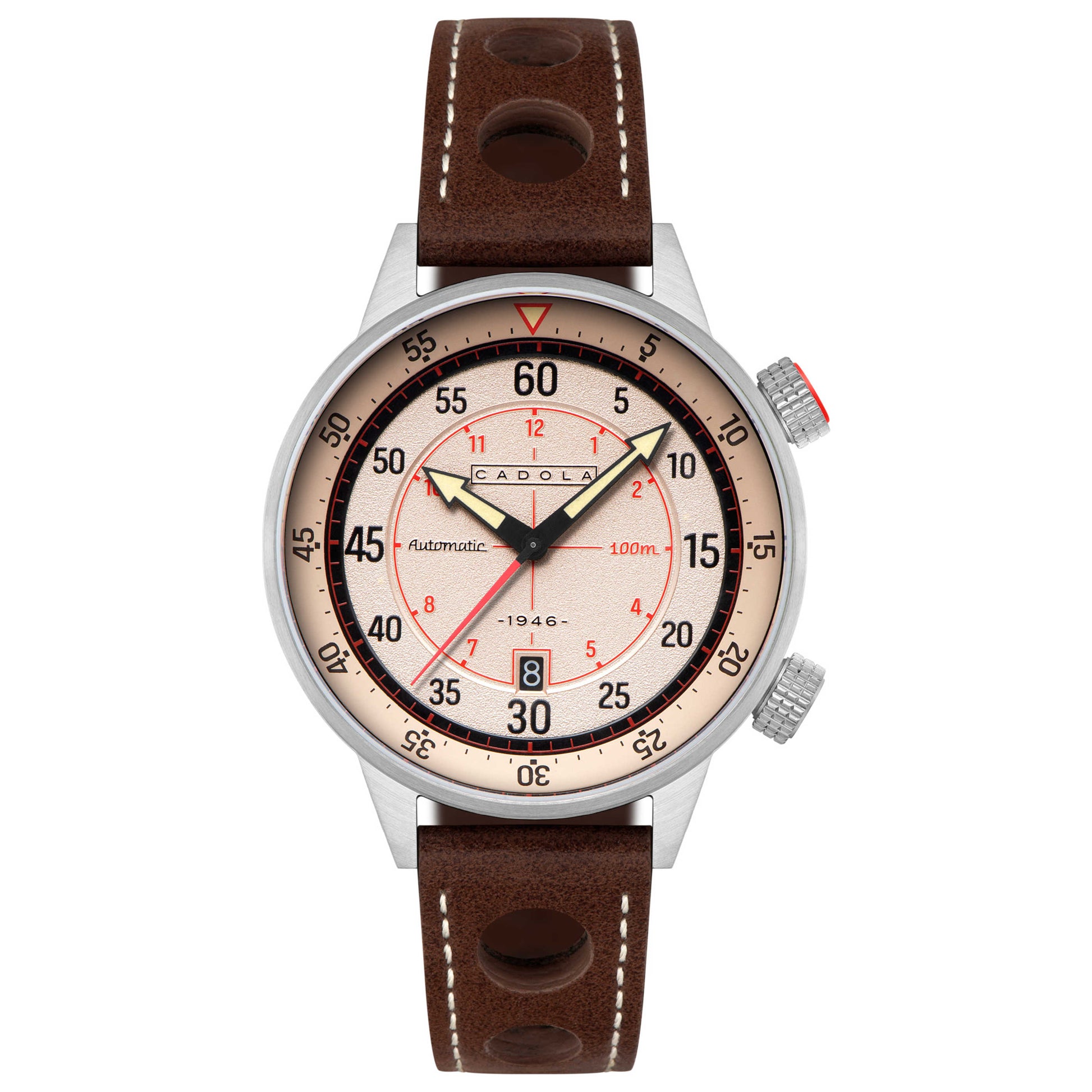 Front view of Cadola Rally Timer Men's Automatic Watch CD-1059-02