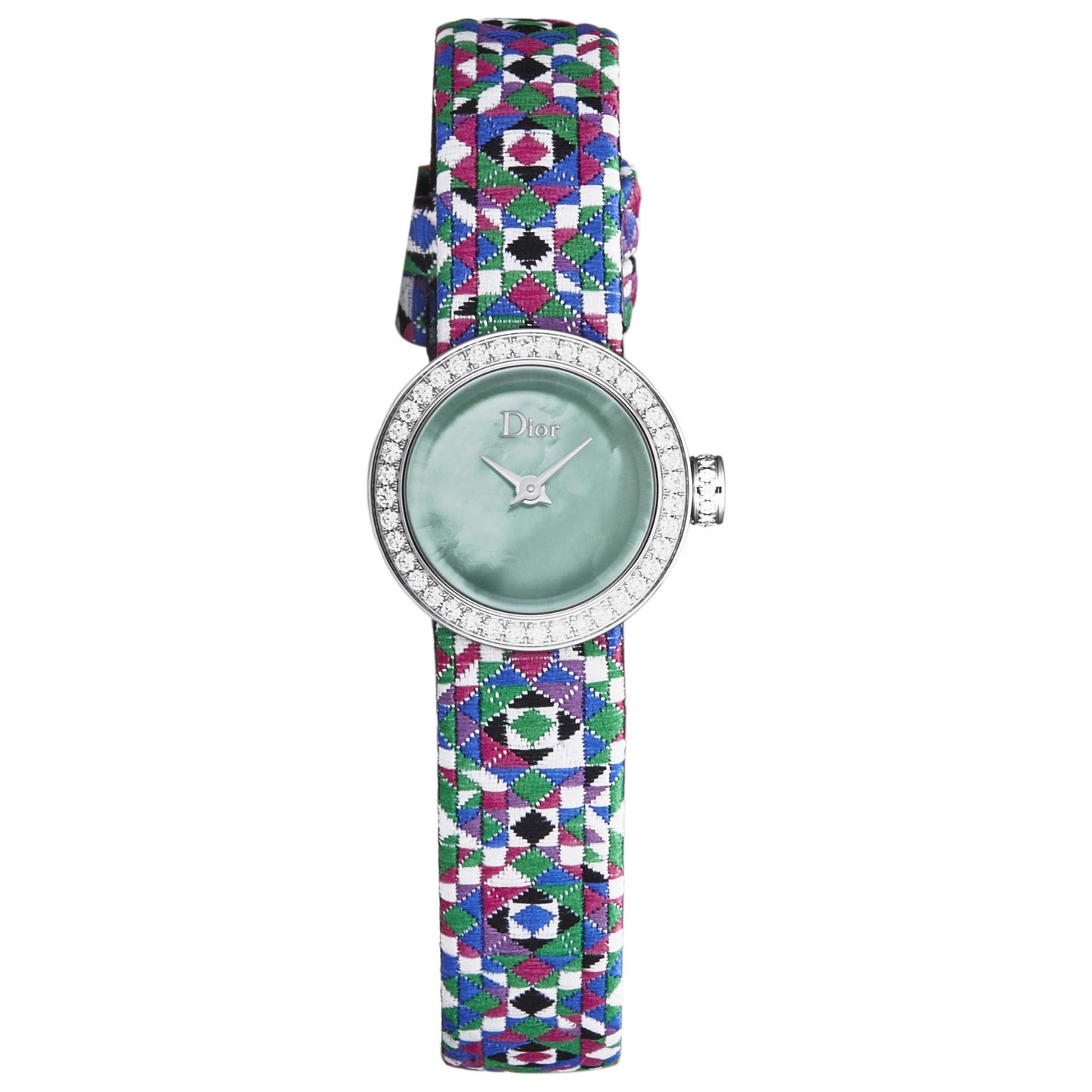 Front view of Christian Dior La D De Dior Women's Quartz Watch CD040110A027