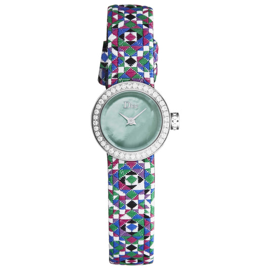 Front view of Christian Dior La D De Dior Women's Quartz Watch CD040110A027