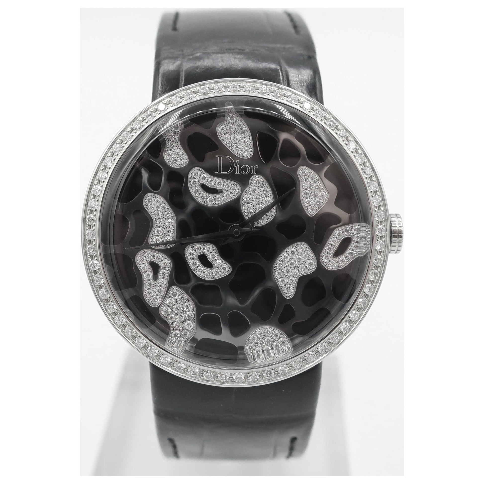 Front view of Christian Dior La D de Dior Women's Swiss Quartz (Battery-Powered) Watch CD042113A001-SD0