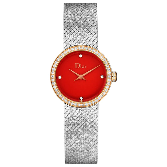 Front view of Christian Dior La D De Dior Women's Quartz Watch CD047120M001