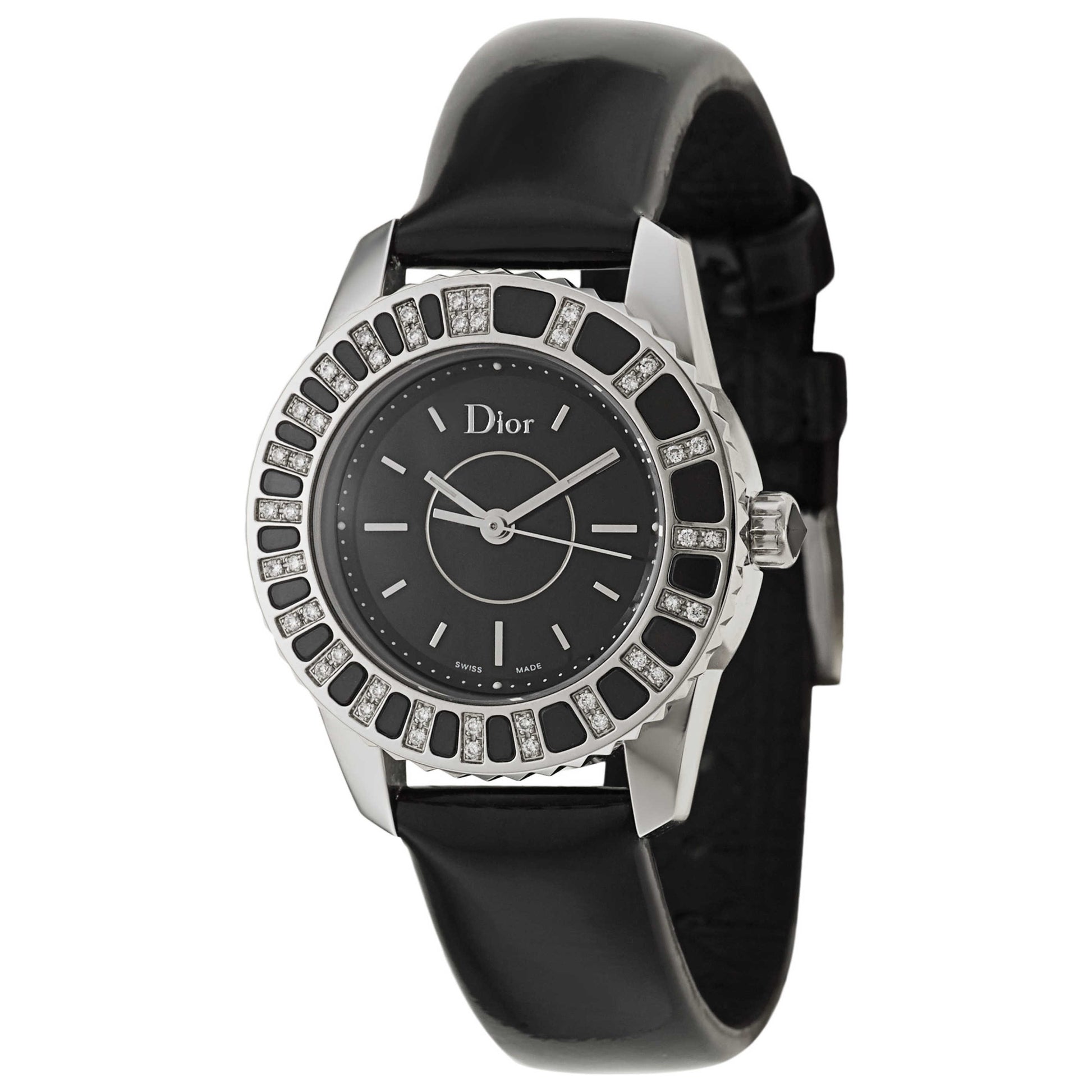 Front view of Christian Dior Christal Women's Swiss Quartz (Battery-Powered) Watch CD112116A001