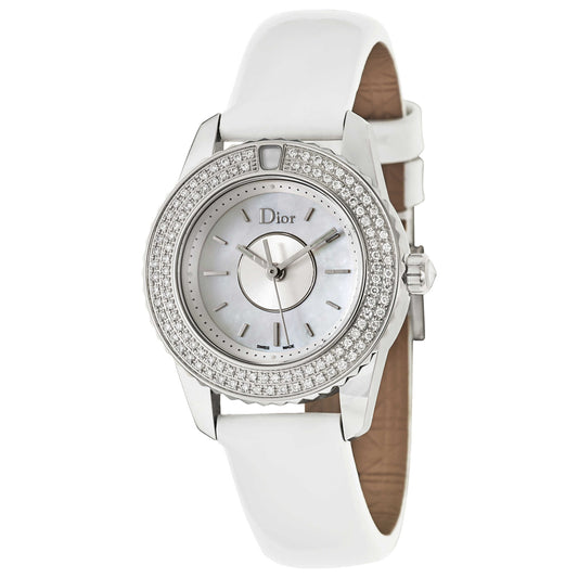Front view of Christian Dior Christal Women's Swiss Quartz (Battery-Powered) Watch CD112118A001