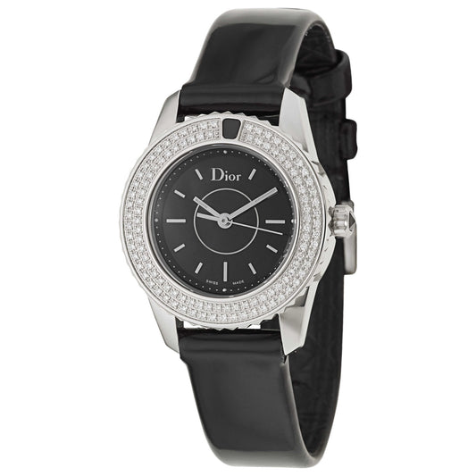Front view of Christian Dior Christal Women's Swiss Quartz (Battery-Powered) Watch CD112119A001