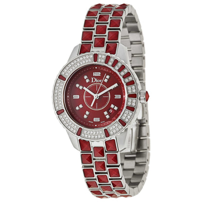 Front view of Christian Dior Christal Women's Swiss Quartz (Battery-Powered) Watch CD11311HM001